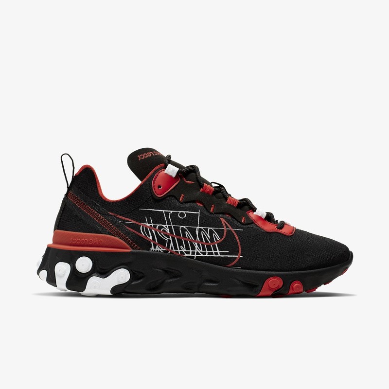 Nike react element hot sale 55 habanero red